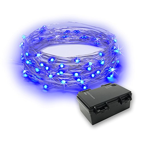 RTGS 60 LEDs String Lights Battery Operated on 20 Feet Long Silver...