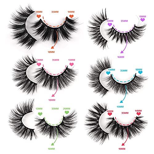 Ruairie 24 Pairs False Eyelashes Natural Look Wispy Fake Eyelashes...