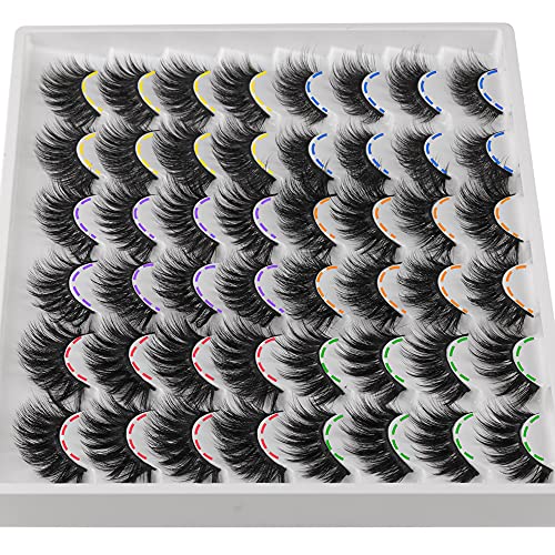 Ruairie 24 Pairs False Eyelashes Natural Look Wispy Fake Eyelashes...