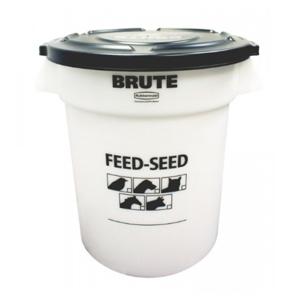 Rubbermaid Commercial 1868861 Feed and Seed Brute with Lid, 20 Gallon
