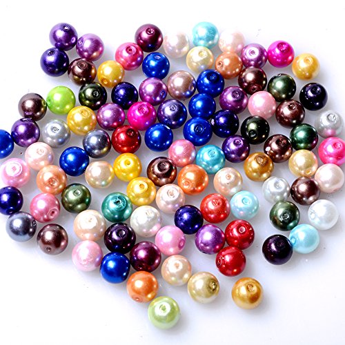 RUBYCA 200Pcs Mix Czech Tiny Satin Luster Glass Pearl Round Bead 6...