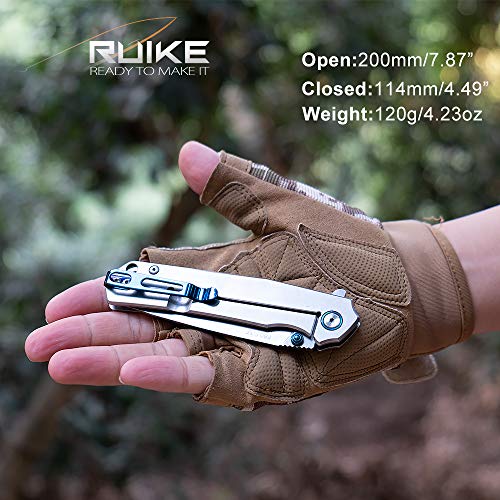 Ruike P801 Folding Pocket Knife Tactical Knives Small Frame Lock 1...