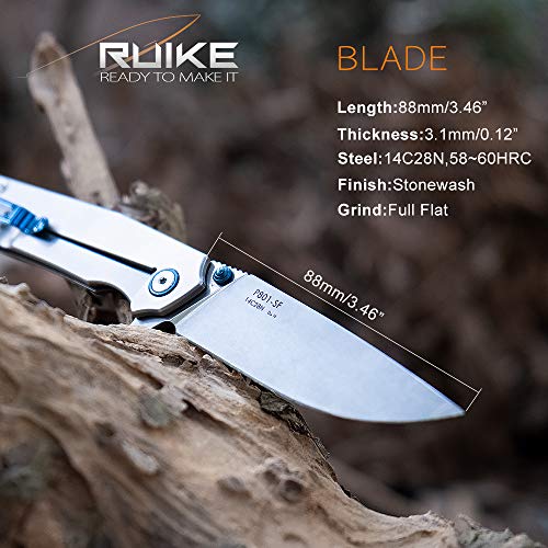 Ruike P801 Folding Pocket Knife Tactical Knives Small Frame Lock 1...