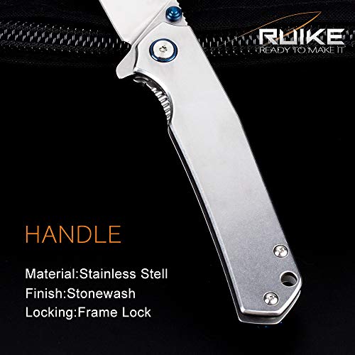Ruike P801 Folding Pocket Knife Tactical Knives Small Frame Lock 1...