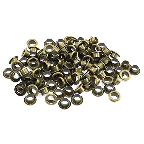 RuiLing 100pcs 4mm Bronze Metal Eyelets Round Inner Hole Grommets ...