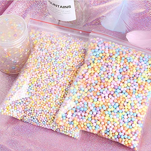 Macaron Rainbow Colored Small Balls, Gift Box Filler Foam Beads, D...