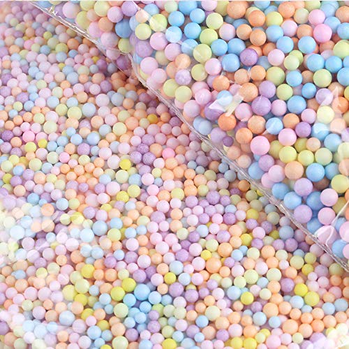 Macaron Rainbow Colored Small Balls, Gift Box Filler Foam Beads, D...