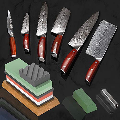 Knife Sharpening Stone Kit, RULA Professional Whetstone Sharpener ...