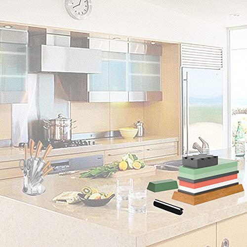 Knife Sharpening Stone Kit, RULA Professional Whetstone Sharpener ...