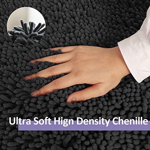 Bathroom Rugs Set Non Slip 3 Piece Bath Rugs Extra Soft Chenille B...
