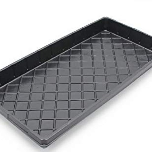 10 Pack of Durable Black Plastic Growing Trays Without Drain Hole...