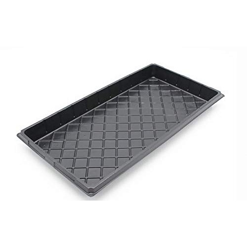 10 Pack of Durable Black Plastic Growing Trays Without Drain Hole...