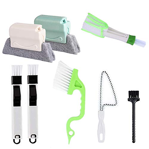 8 Pcs Hand-held Groove Gap Cleaning Tools,Door Window Track Cleani...