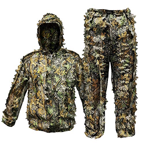 RUNPO Upgrade Ghillie Suit Outdoor 3D Lifelike Super Lightweight H...