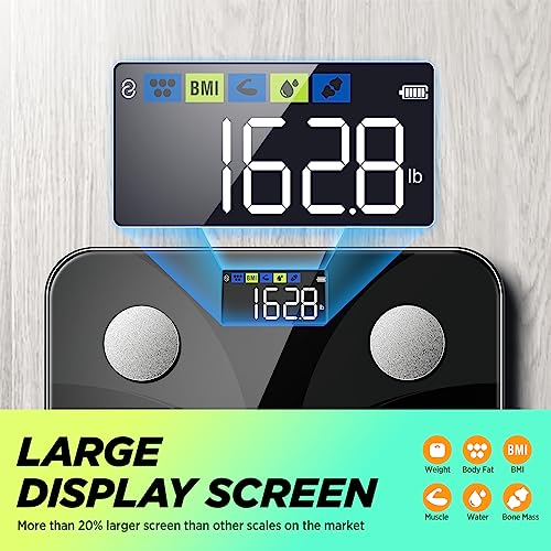 RUNSTAR Scale for Body Weight and Fat Percentage, Ultra-Precision ...