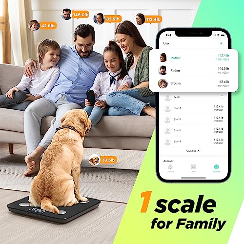 RUNSTAR Scale for Body Weight and Fat Percentage, Ultra-Precision ...