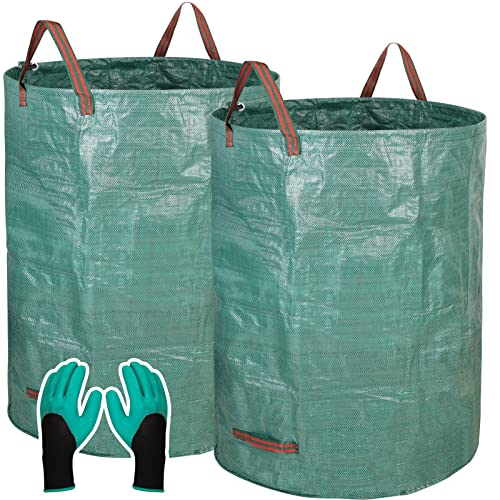 Reusable Yard Waste Bags Heavy Duty,2 Pack 132 Gallons Extra Large...
