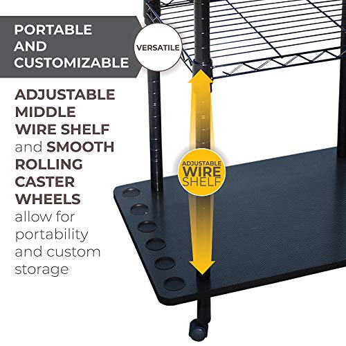 Rush Creek Creations 12 Fishing Rod Tackle Cart - 5 Minute Assembl...