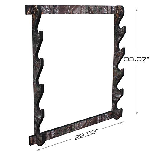 Rush Creek Creations Realtree Indoor 5 Rifle/Shot Wall Storage ...