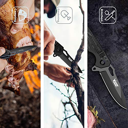 Rush Deer RG10 Folding Knife, Pocket Knife with Stainless Steel Bl...