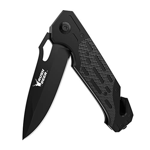 Rush Deer RG10 Folding Knife, Pocket Knife with Stainless Steel Bl...