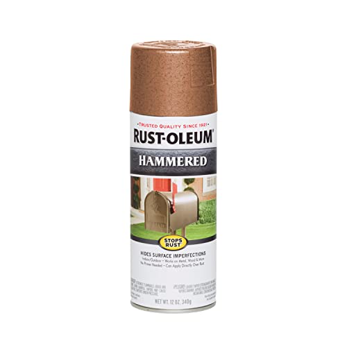 Rust-Oleum 210849 Stops Rust Hammered Spray Paint, 12 Oz, Copper, ...