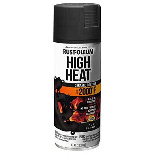 Rust-Oleum 248903 12-Ounce 2000 Degree, Flat Black Automotive High...