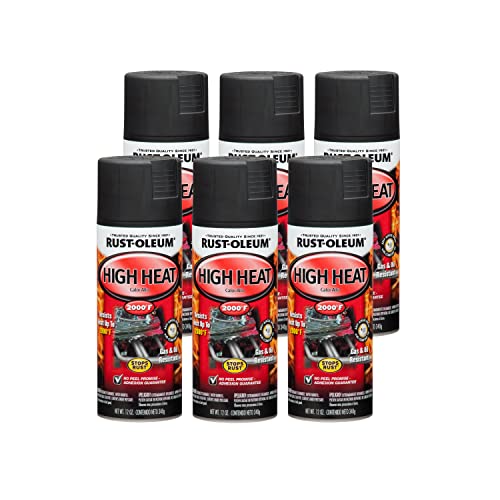 Rust-Oleum 248903-6PK Automotive High Heat Spray Paint, 12 oz, Fla...