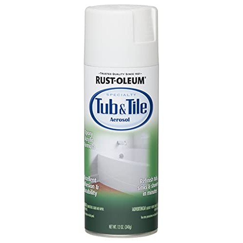 Rust-Oleum 280882 Specialty Tub & Tile Spray Paint, 12 oz, White