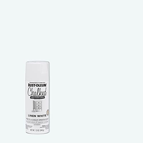 Rust-Oleum 302591 Chalked Spray Paint, 12 oz, Linen White Ultra Ma...