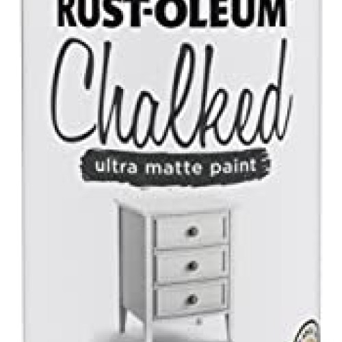 Rust-Oleum 302591 Chalked Spray Paint, 12 oz, Linen White Ultra Ma...