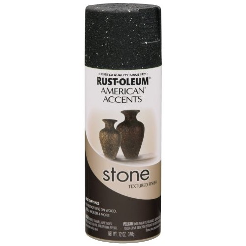Rust-Oleum 7991830 Stone Creations Spray, 12 oz, Black Granite