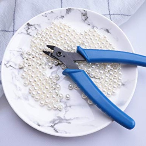 Ruwado Bead Crimper with Ergonomic PVC Handle Blue Jewelry Beading...
