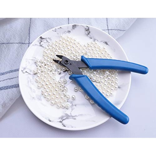 Ruwado Bead Crimper with Ergonomic PVC Handle Blue Jewelry Beading...