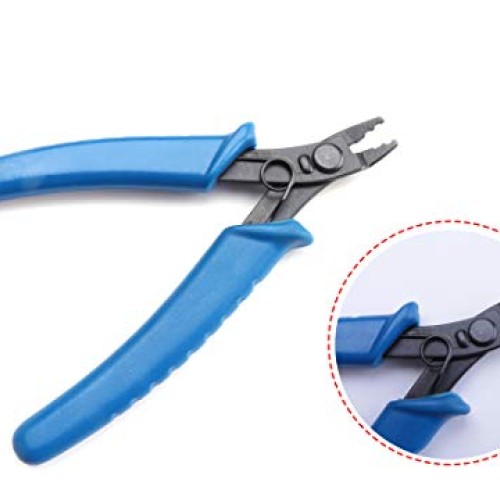 Ruwado Bead Crimper with Ergonomic PVC Handle Blue Jewelry Beading...
