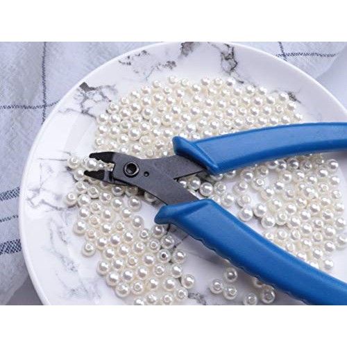 Ruwado Bead Crimper with Ergonomic PVC Handle Blue Jewelry Beading...