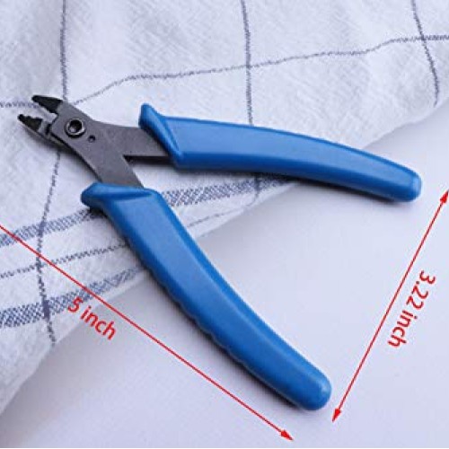 Ruwado Bead Crimper with Ergonomic PVC Handle Blue Jewelry Beading...