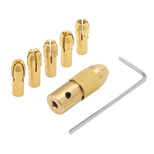 RUZYY 0.5-3mm 7Pieces Small Electric Drill Bit Collet Clamp Micro ...
