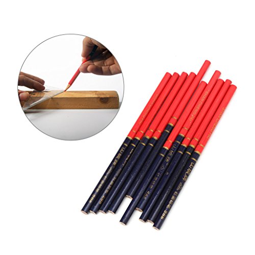 RUZYY 10Pieces/Set Blue and Red Wire Round Carpenters Pencils for ...
