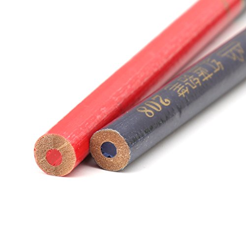 RUZYY 10Pieces/Set Blue and Red Wire Round Carpenters Pencils for ...