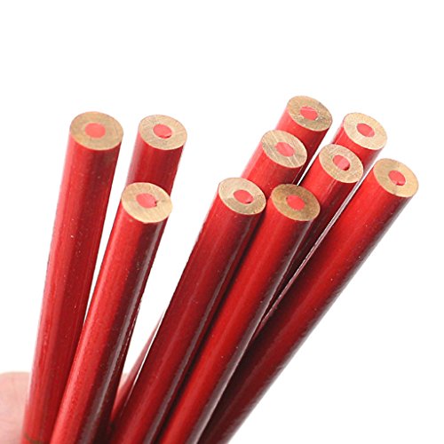 RUZYY 10Pieces/Set Blue and Red Wire Round Carpenters Pencils for ...