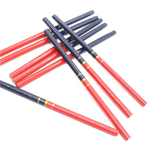 RUZYY 10Pieces/Set Blue and Red Wire Round Carpenters Pencils for ...