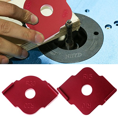 RUZYY 2 Pieces Wood Panel Radius Quick-Jig Router Table Bits Jig C...