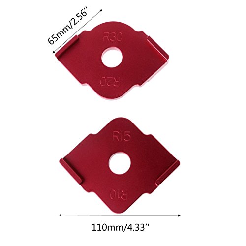 RUZYY 2 Pieces Wood Panel Radius Quick-Jig Router Table Bits Jig C...