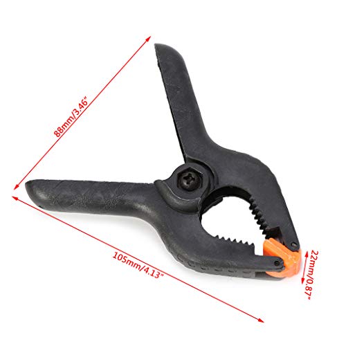 RUZYY 4 Inch Heavy Duty Plastic Nylon Spring Clamp Clip Tips for P...
