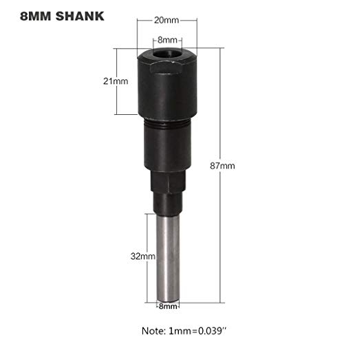RUZYY 8mm Shank Engraving Machine Extension Rod Milling Cutter Rou...