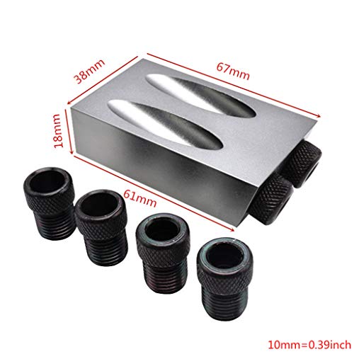 RUZYY 8Pieces/Set Woodworking Pocket Hole Jig Kit 6/8/10mm 15 Degr...