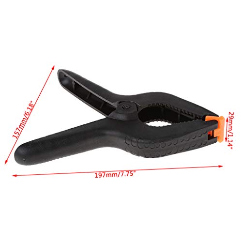 RUZYY 9 Inch Heavy Duty Plastic Nylon Spring Clamp Clip Tips for P...