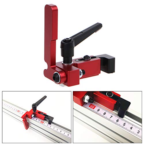 RUZYY Aluminum Alloy Miter Track Stop Gauge Table Saw Suitable for...