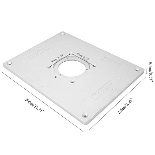 RUZYY Aluminum Router Table Insert Plate Trimmer Engraving Machine...